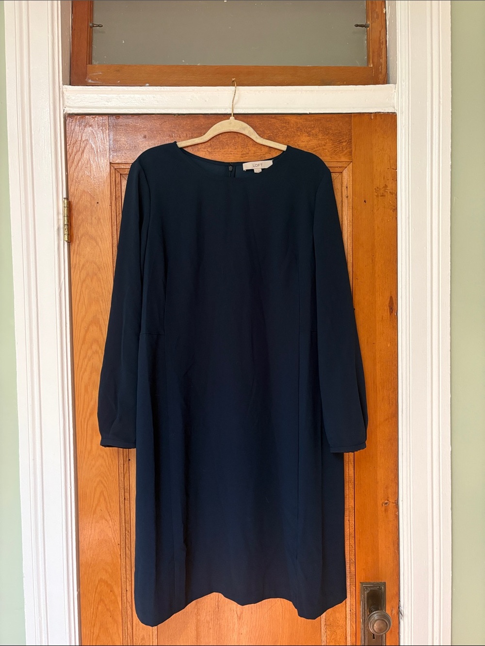 Loft Women’s Classic Long Sleeve Navy Dress, 16